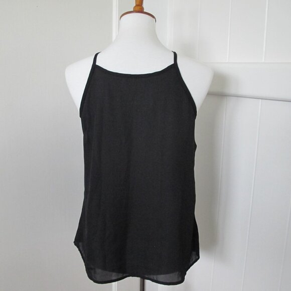 Chocolate | Black High Neck Drawstring Open Front Skinny Strap - Picture 6 of 11